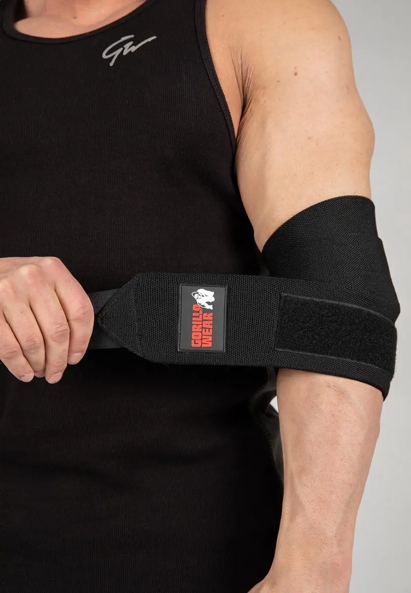 Gorilla Wear Elbow Wraps 120cm - Zwart
