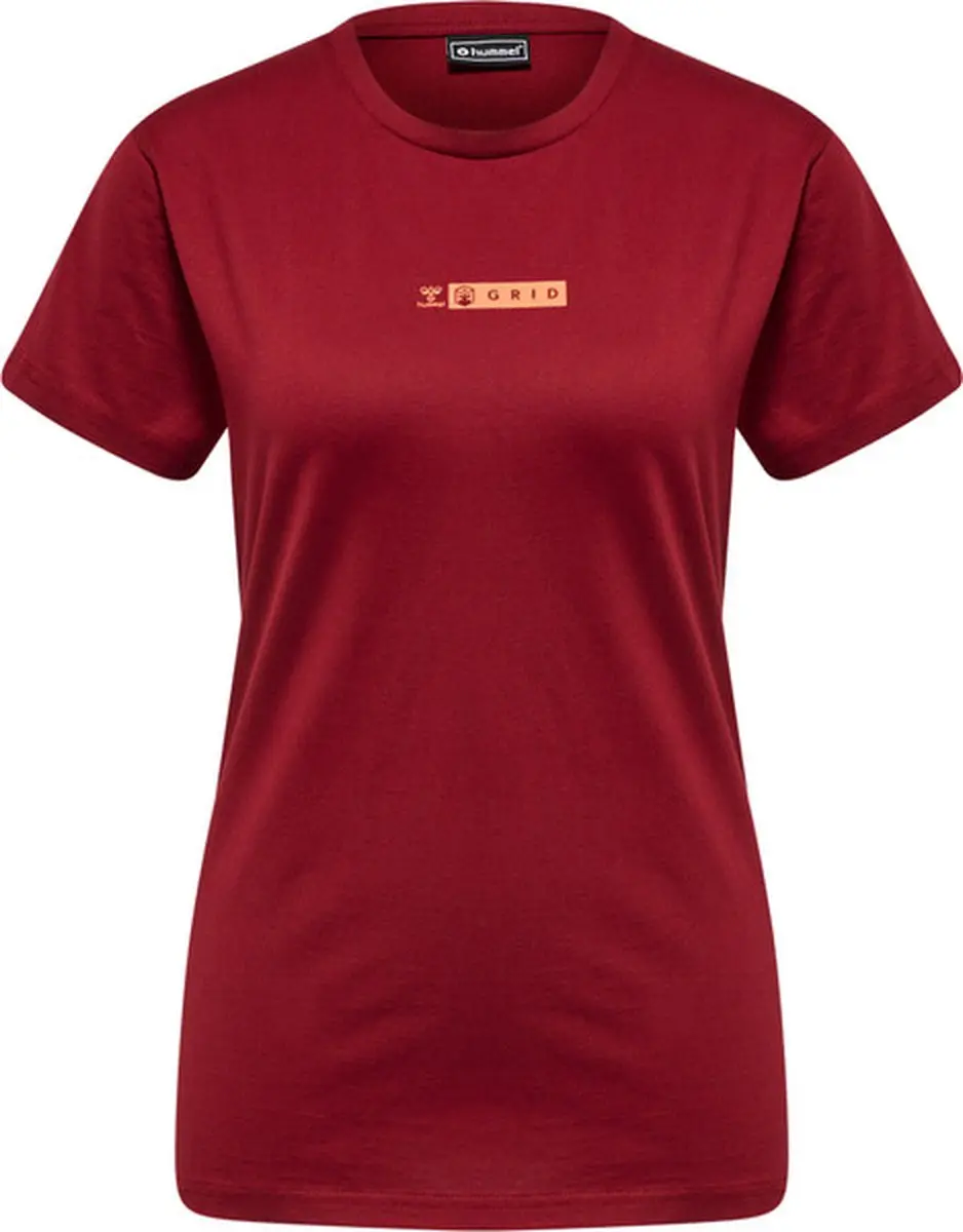Hummel Offgrid Cotton Tee Dames - Bordeaux - XS