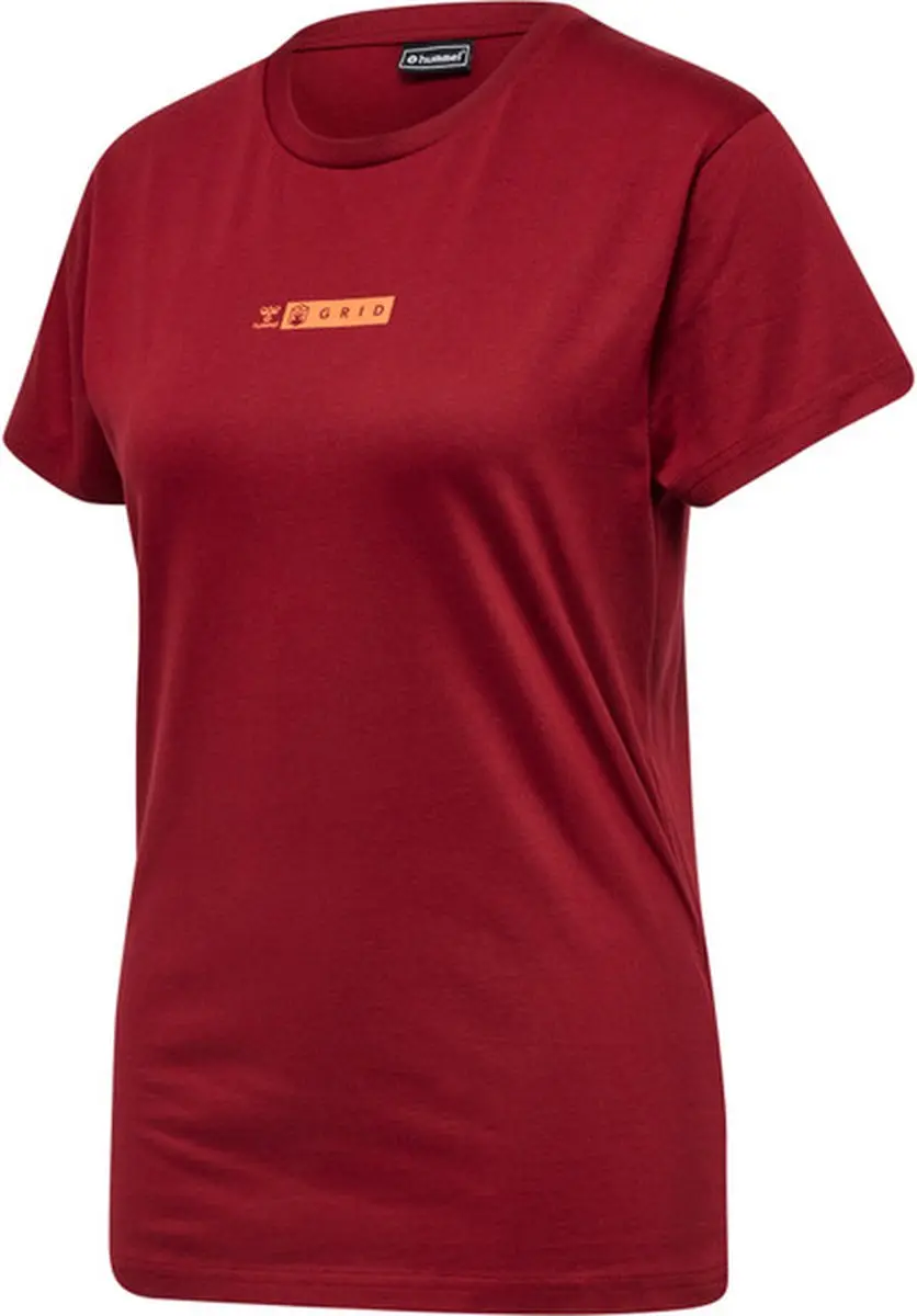 Hummel Offgrid Cotton Tee Dames - Bordeaux - XS