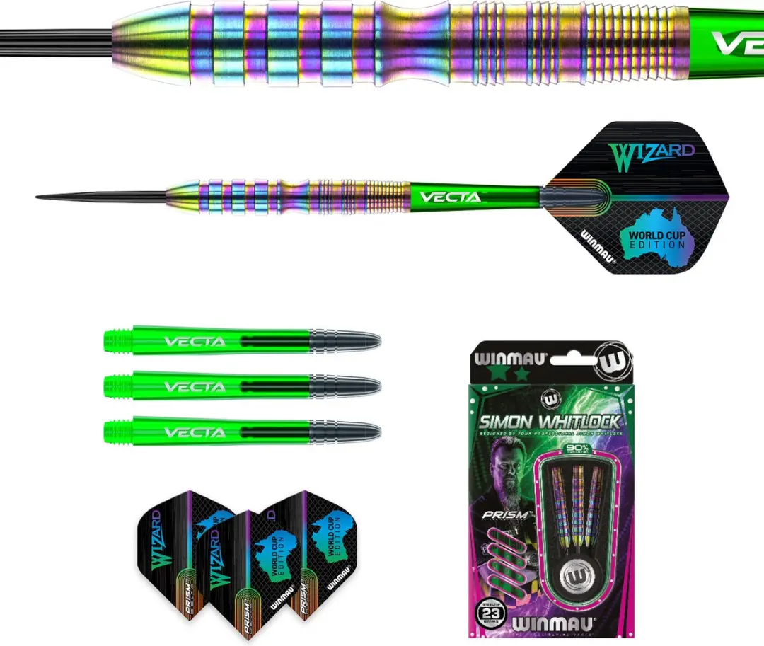 Winmau Simon Whitlock World Cup SE Dartpijlen 3 Stuks - Multicolor