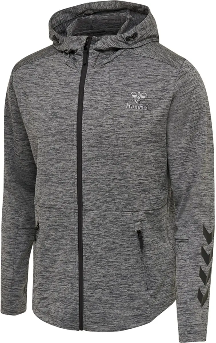Hummel Hmlaston Zip Hoodie 206488 - Trainingsjack - S - Grijs
