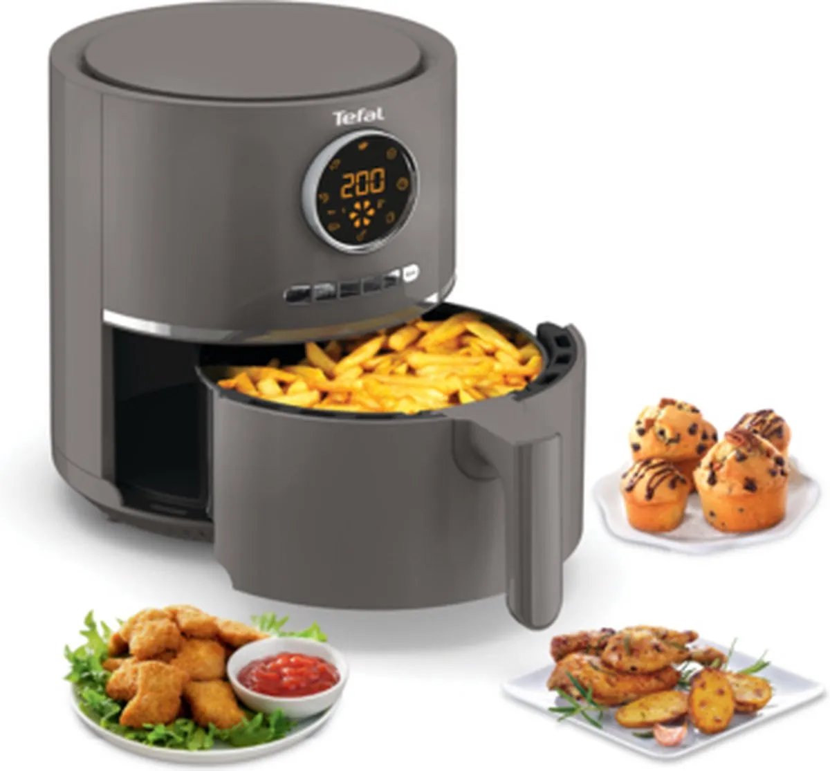 Tefal Digital Ultra Fry EY111B Heteluchtfriteuse 4.2L - 1400W - Grijs
