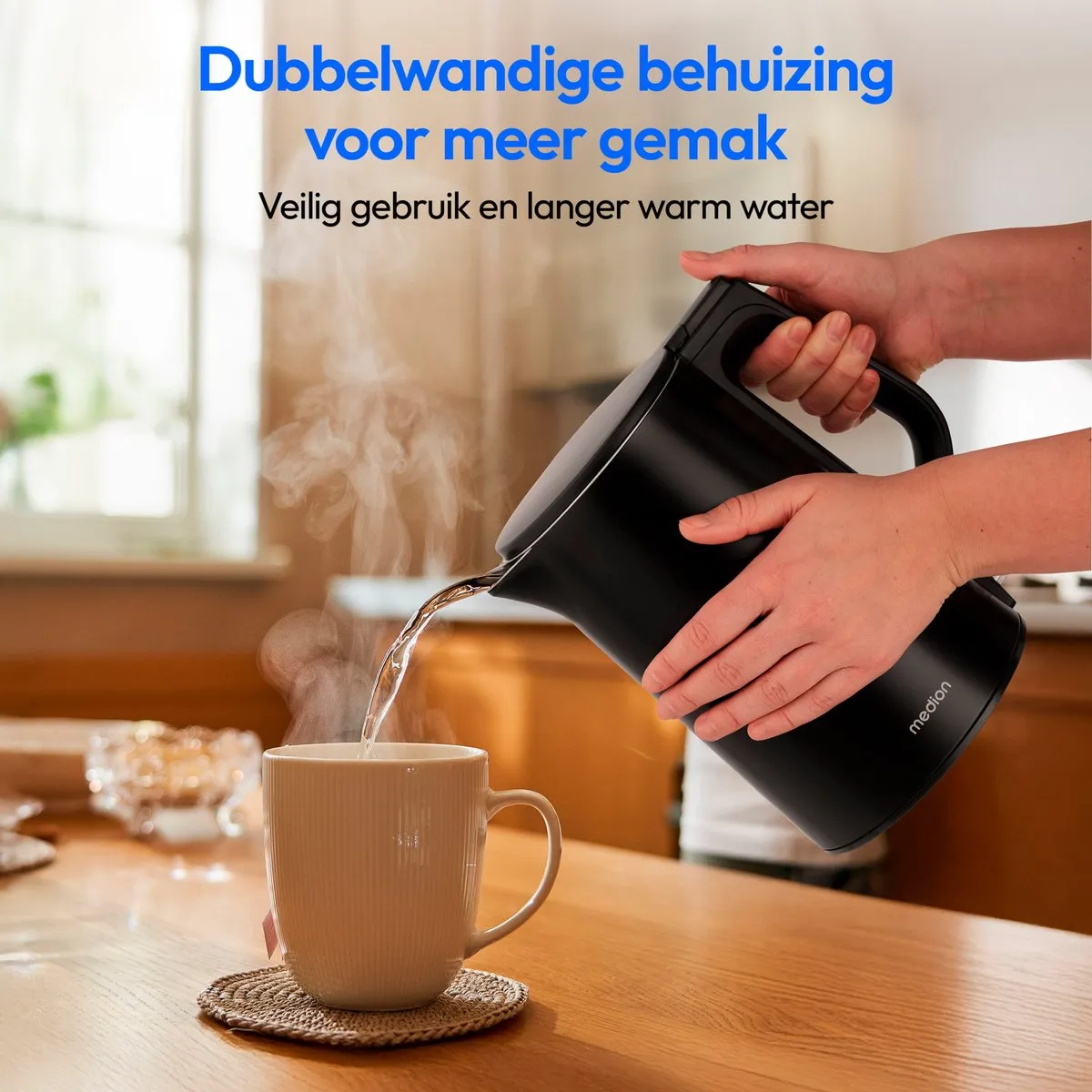 Medion MD12105 Waterkoker 2200W - 1,5L - Zwart