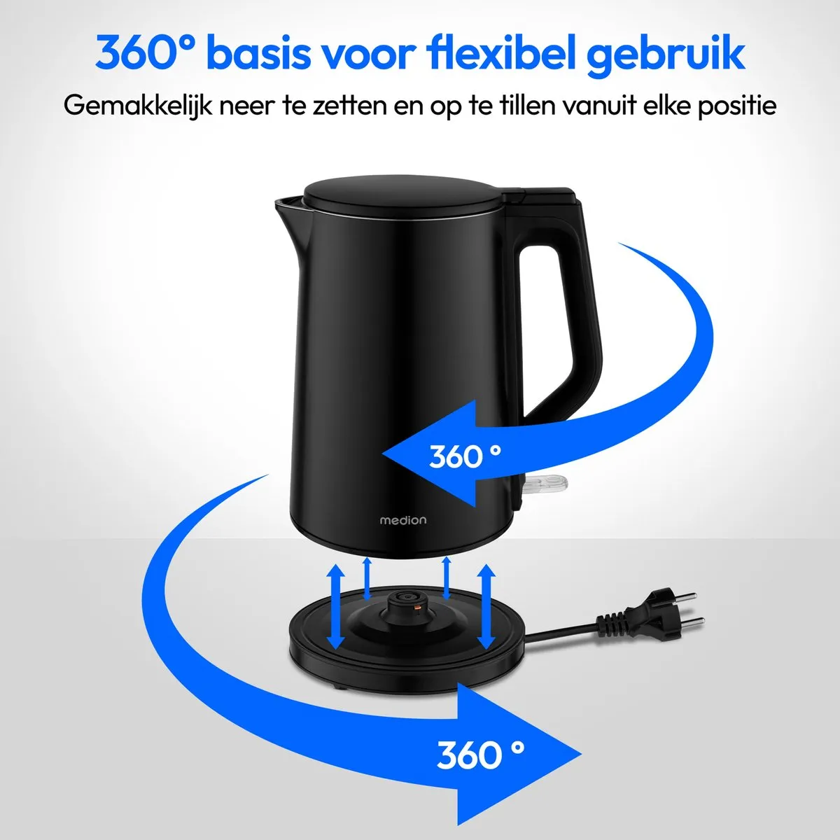 Medion MD12105 Waterkoker 2200W - 1,5L - Zwart