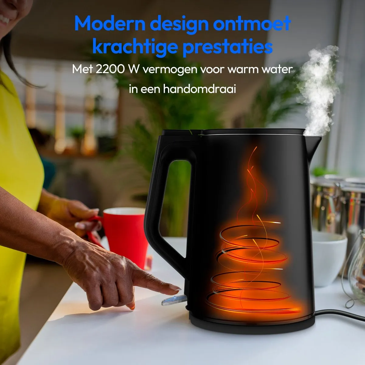 Medion MD12105 Waterkoker 2200W - 1,5L - Zwart