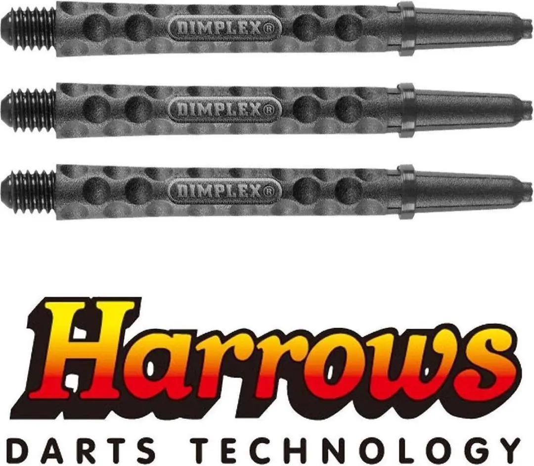 Harrows Dimplex Shaft Medium Aqua - Zwart - 3 Stuks