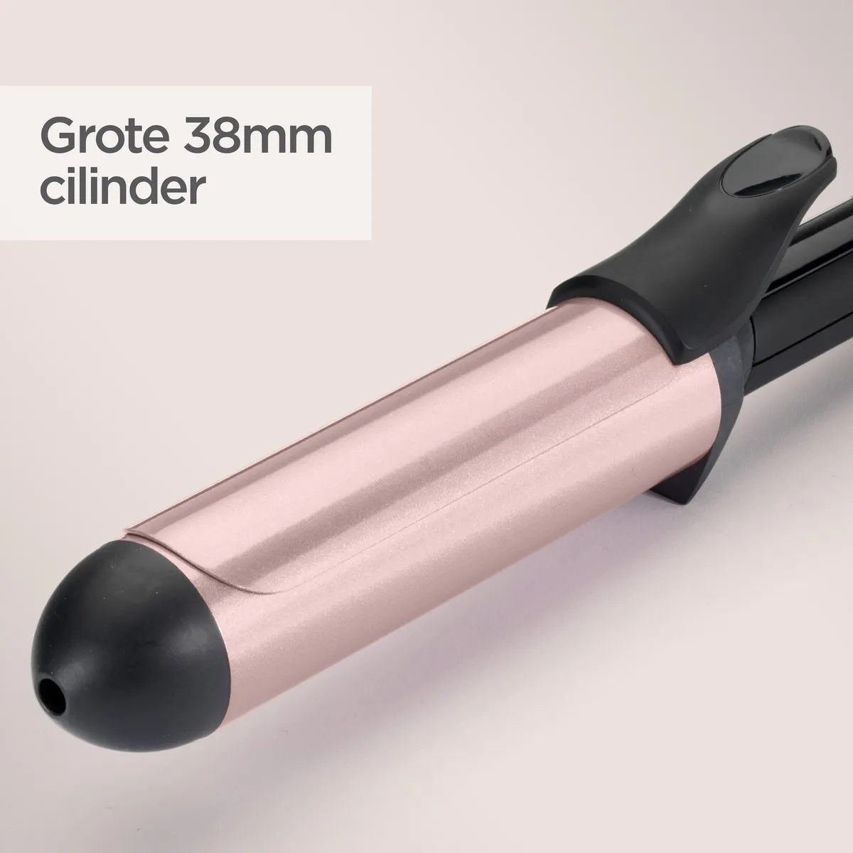 Babyliss Rose-Quartz 38mm Krultang C453E - 6 Temperaturen - Roze/Zwart