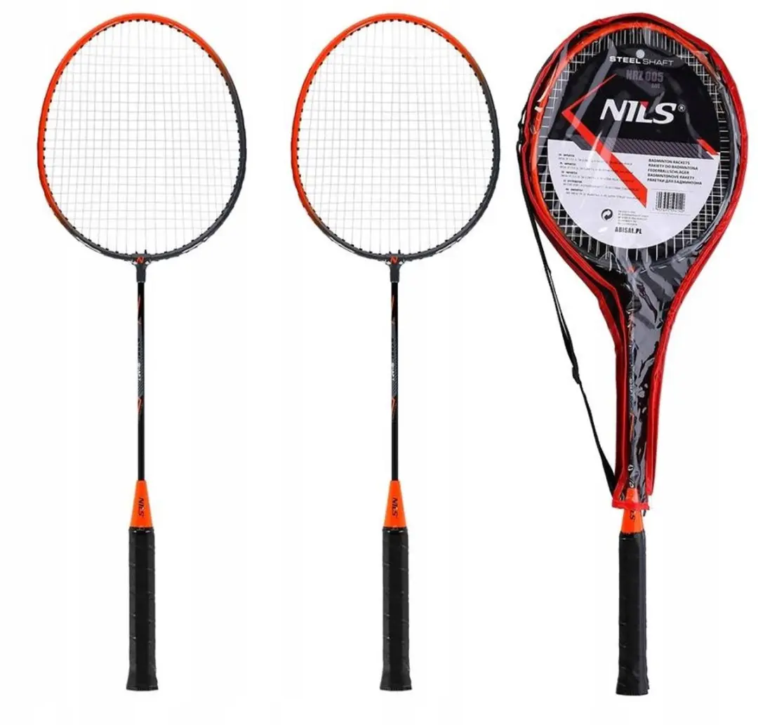 Nils Badmintonset - 2 rackets, 3 shuttles, tas - Multicolor