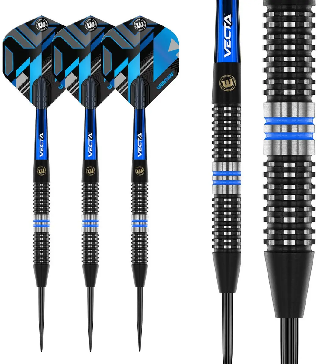 Winmau Galactics 90% Dartpijlen - 3 Stuks - Zilver/Blauw/Zwart