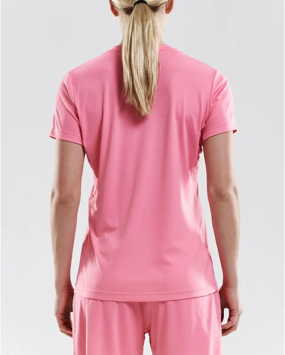 Craft Squad Solid Dames Sportshirt - XS - Roze/Wit