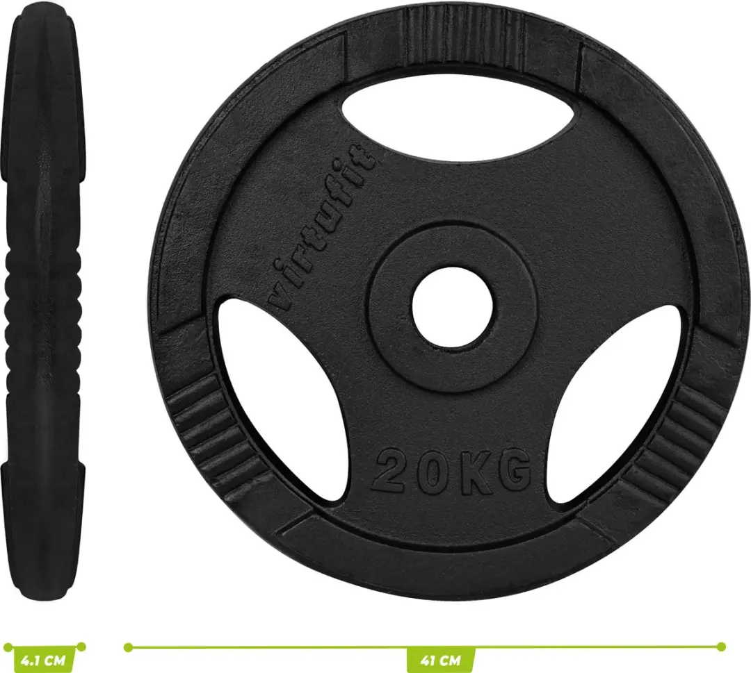 VirtuFit Olympische Halterschijf 20kg - 50mm - Zwart