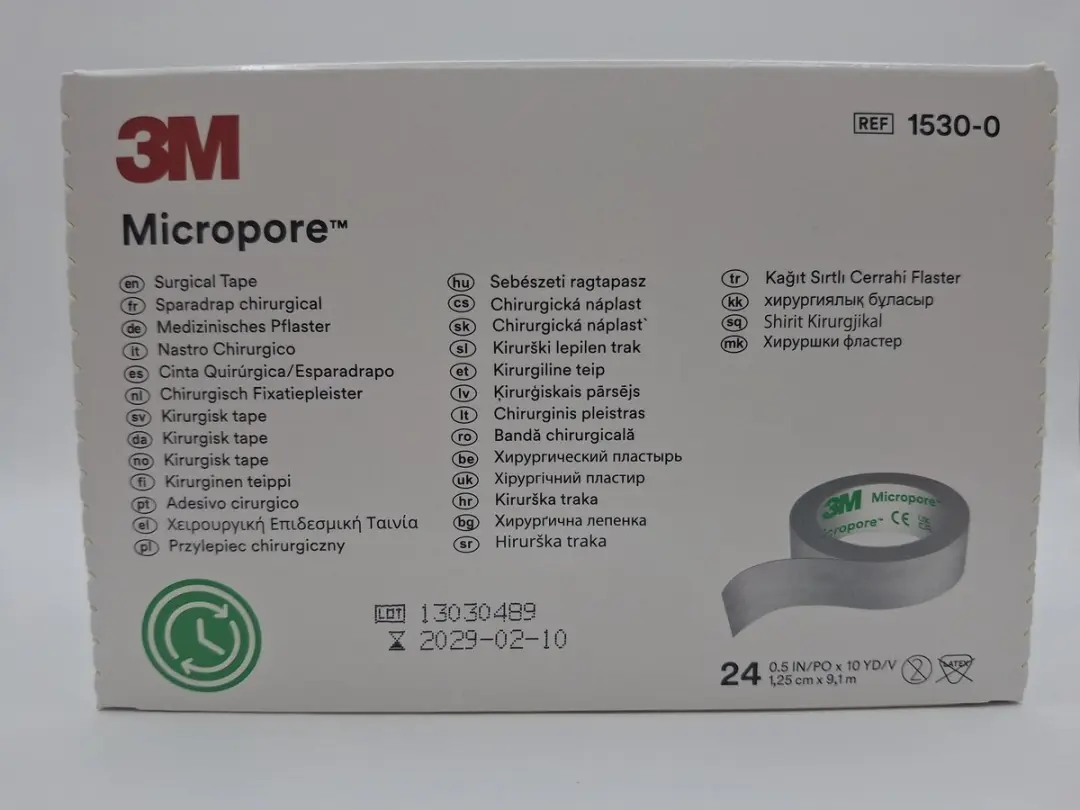 3M Micropor Hechtpleister 1530-0 1,25cm x 9,1m