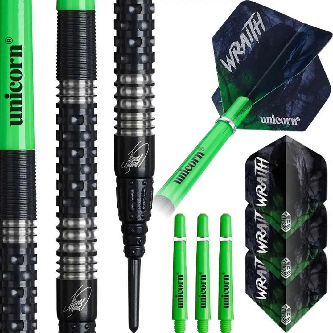 Unicorn Wraith James Wade Phase 2 Darts 90% - 3 Stuks - Zwart/Zilver - afbeelding 6 van 6