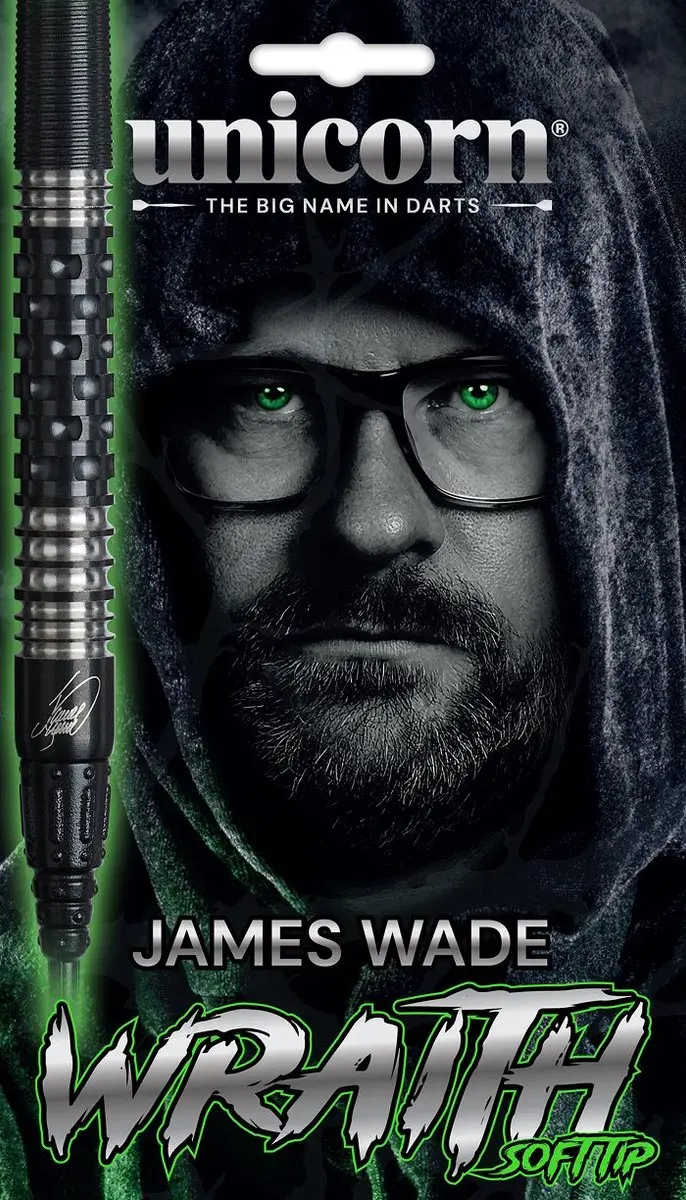 Unicorn Wraith James Wade Phase 2 Darts 90% - 3 Stuks - Zwart/Zilver