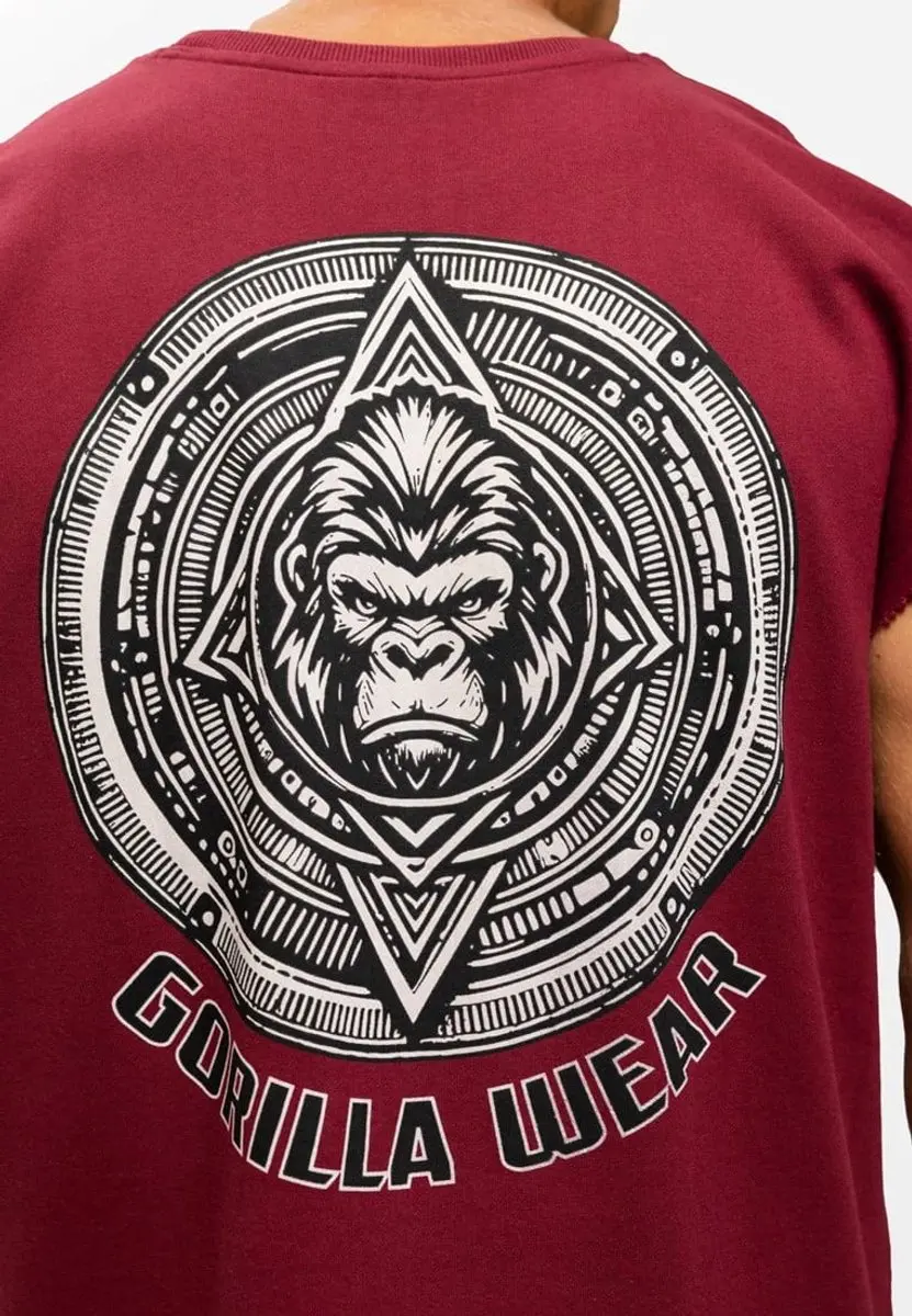 Gorilla Wear Bouse Cut Off Tanktop - Bordeauxrood XXXL