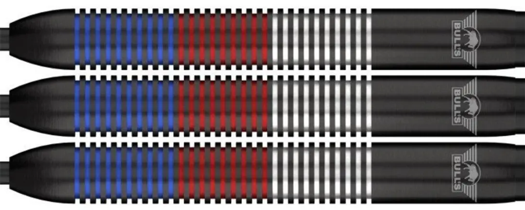 Bull's Karel Sedlacek E2 90% Dartpijlen - 3 Stuks - Rood/Wit/Blauw