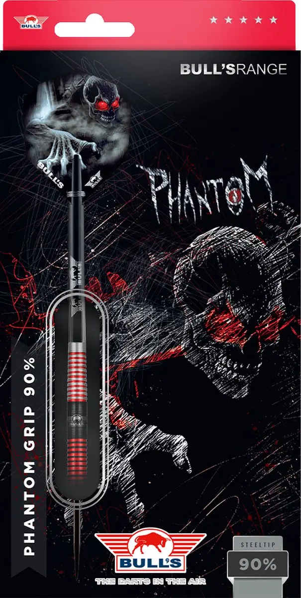 Bull's Phantom Grip Dartpijlen 24g - 3 Stuks - Rood