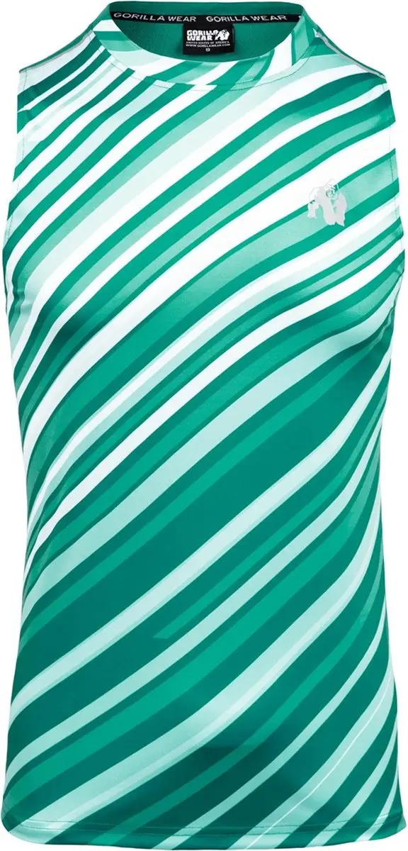 Gorilla Wear Easton Tank Top 4XL - Groen/Wit - afbeelding 6 van 6