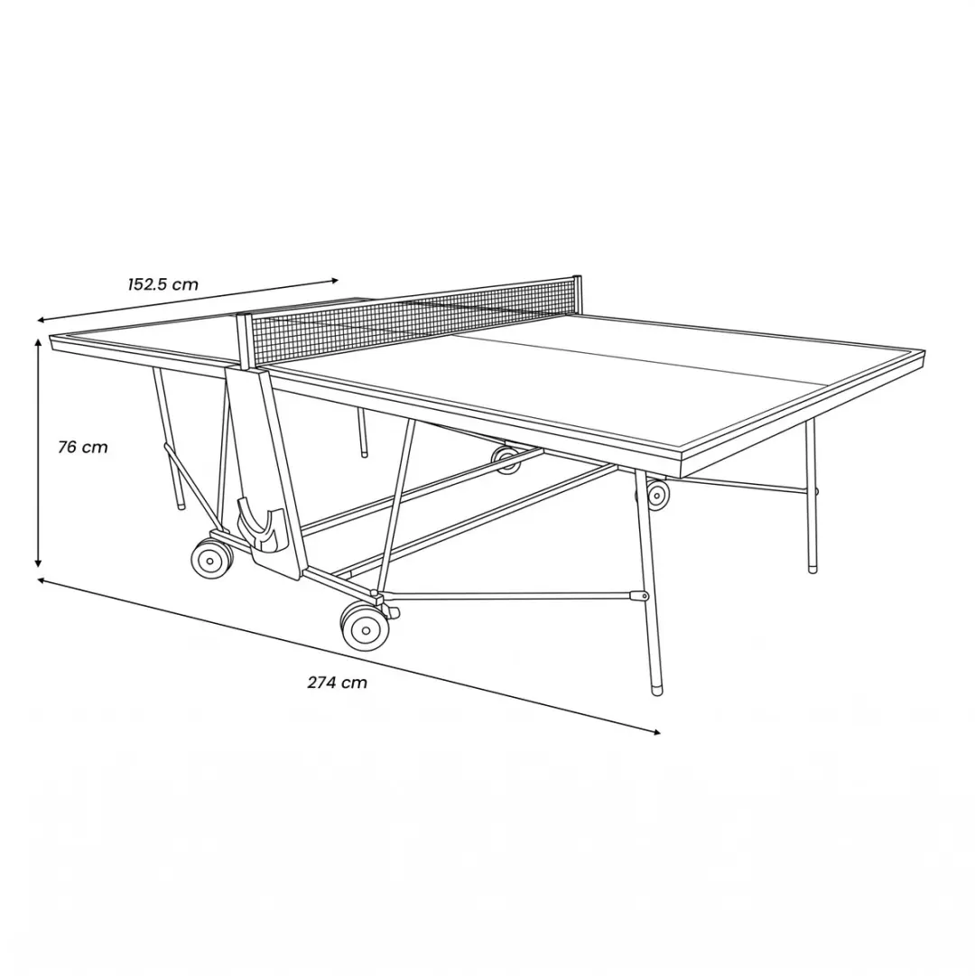 Cougar Plus 2800 Tafeltennistafel - 274x152,5cm Grijs
