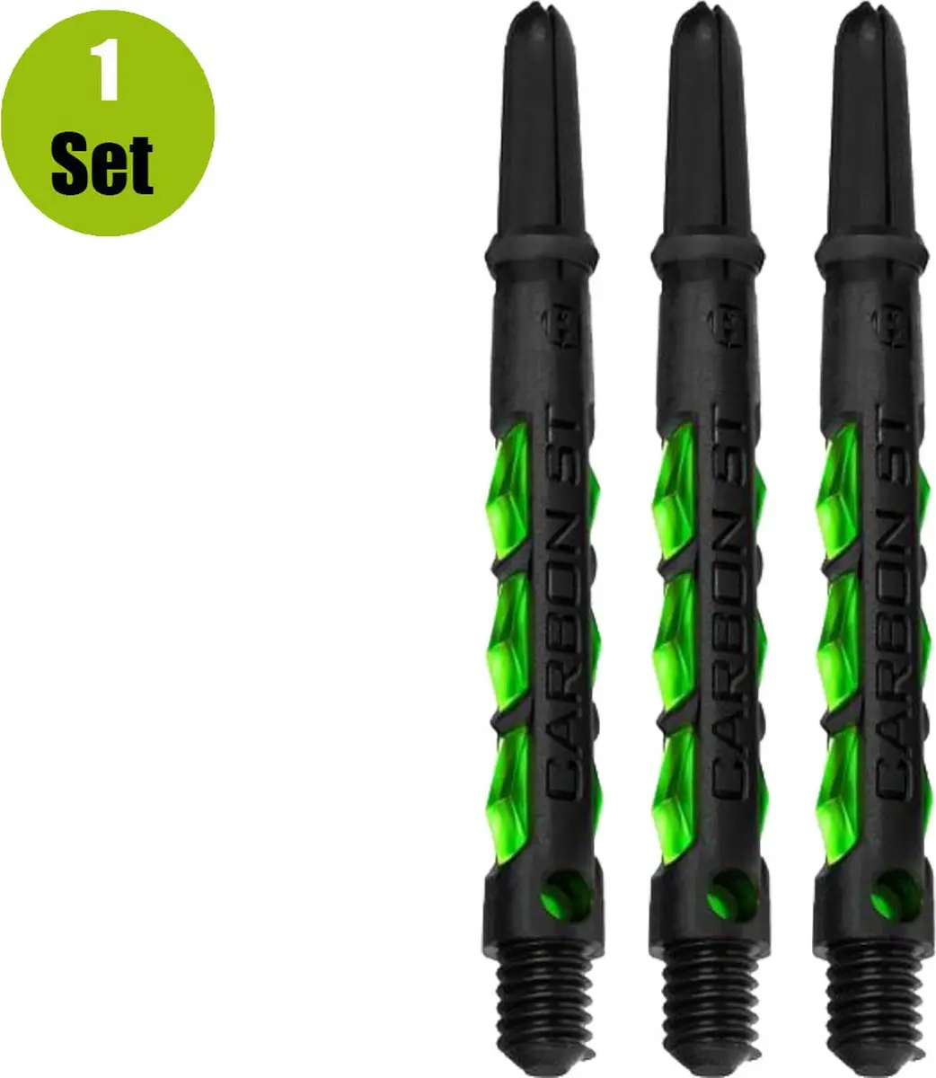 Harrows Carbon ST Green Dart Shafts SH2003 - 3 Stuks