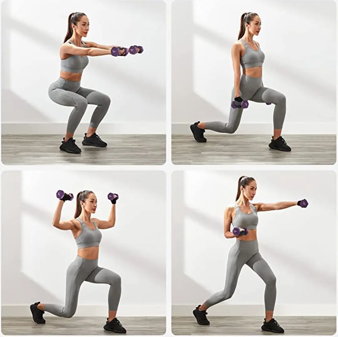 Songmics Dumbbell Set 4kg - 2 Stuks - Paars - afbeelding 6 van 6