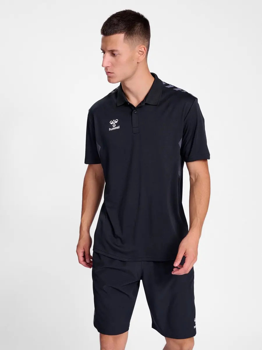 Hummel Authentic Korte Mouw Poloshirt - Zwart XL