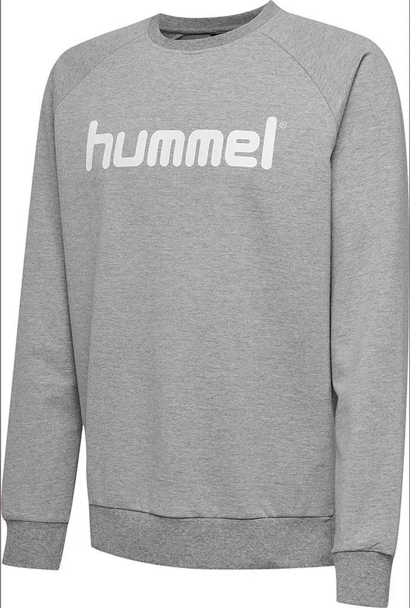 Hummel Go Cotton Logo Sweatshirt Kids 128 - Grijs