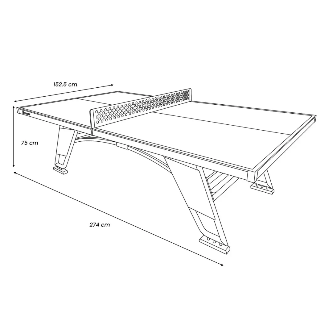 Cougar Tafeltennistafel Premium 2800 Outdoor 8ft - Grijs