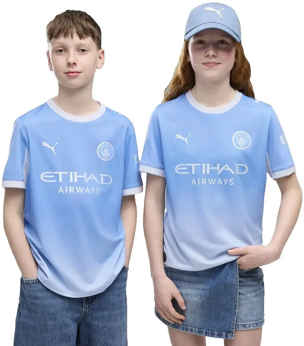 PUMA Manchester City FC 26/27 Thuis T-shirt Junior - 104/110 - Blauw