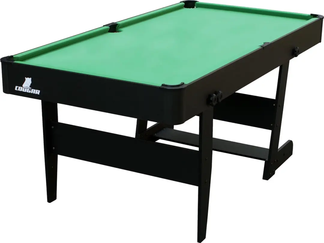 Cougar Hustle XL Opklapbare Pooltafel 6ft - Zwart/Groen