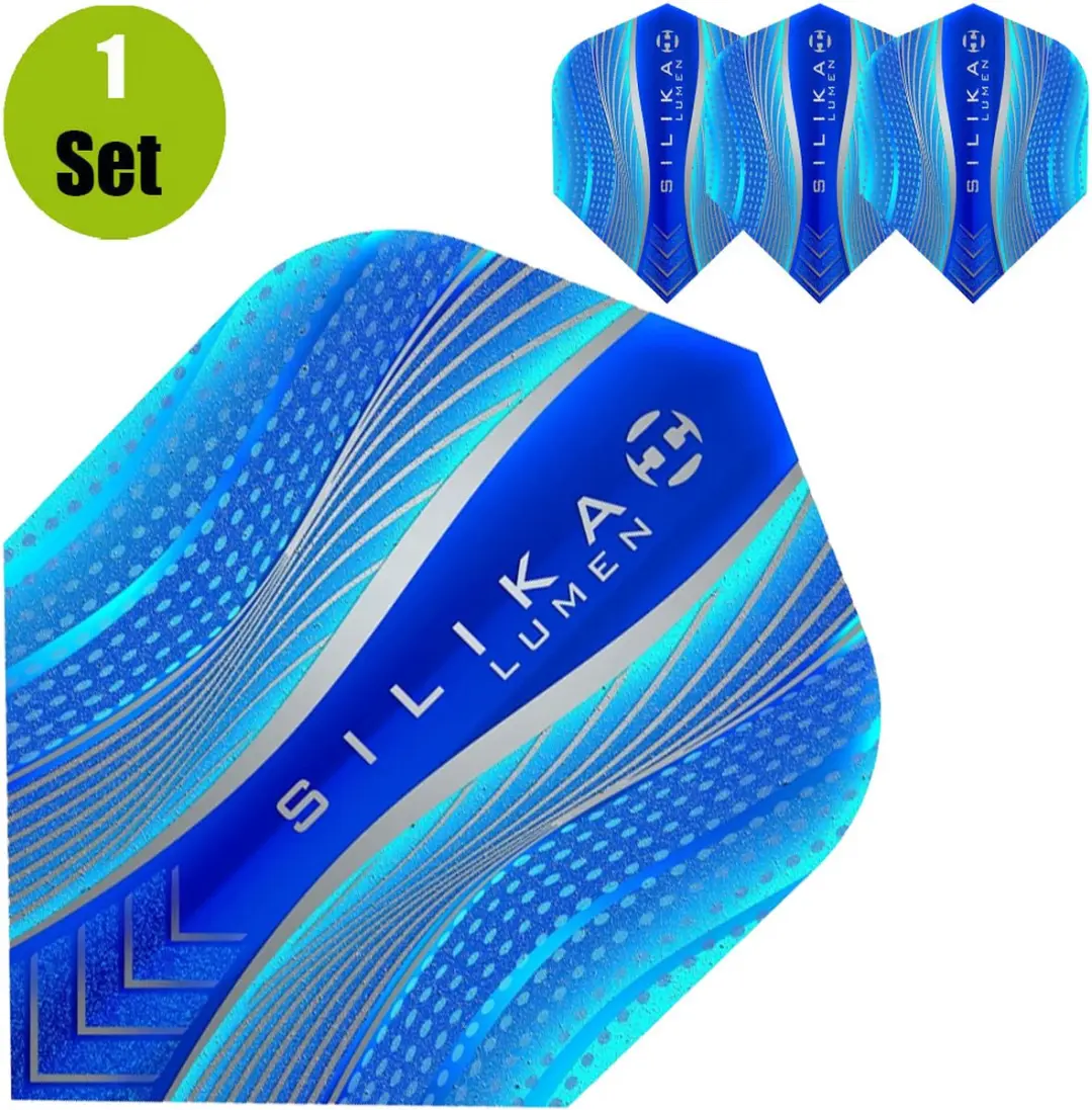 Harrows Silika Lumen Dartflights Blauw - 3 Stuks