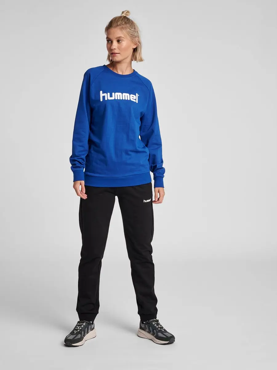 Hummel Go Cotton Logo Sweat Dames - Blauw