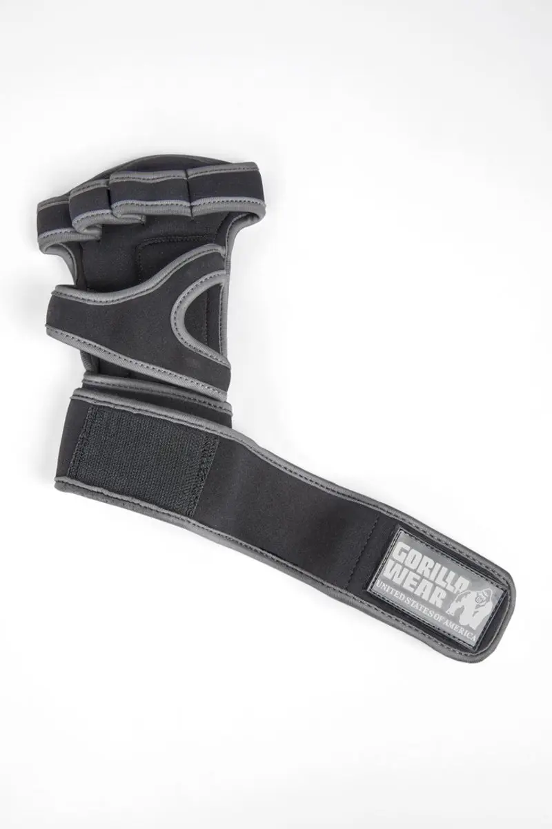 Gorilla Wear Yuma Krachtsport Handschoenen - Zwart/Grijs S