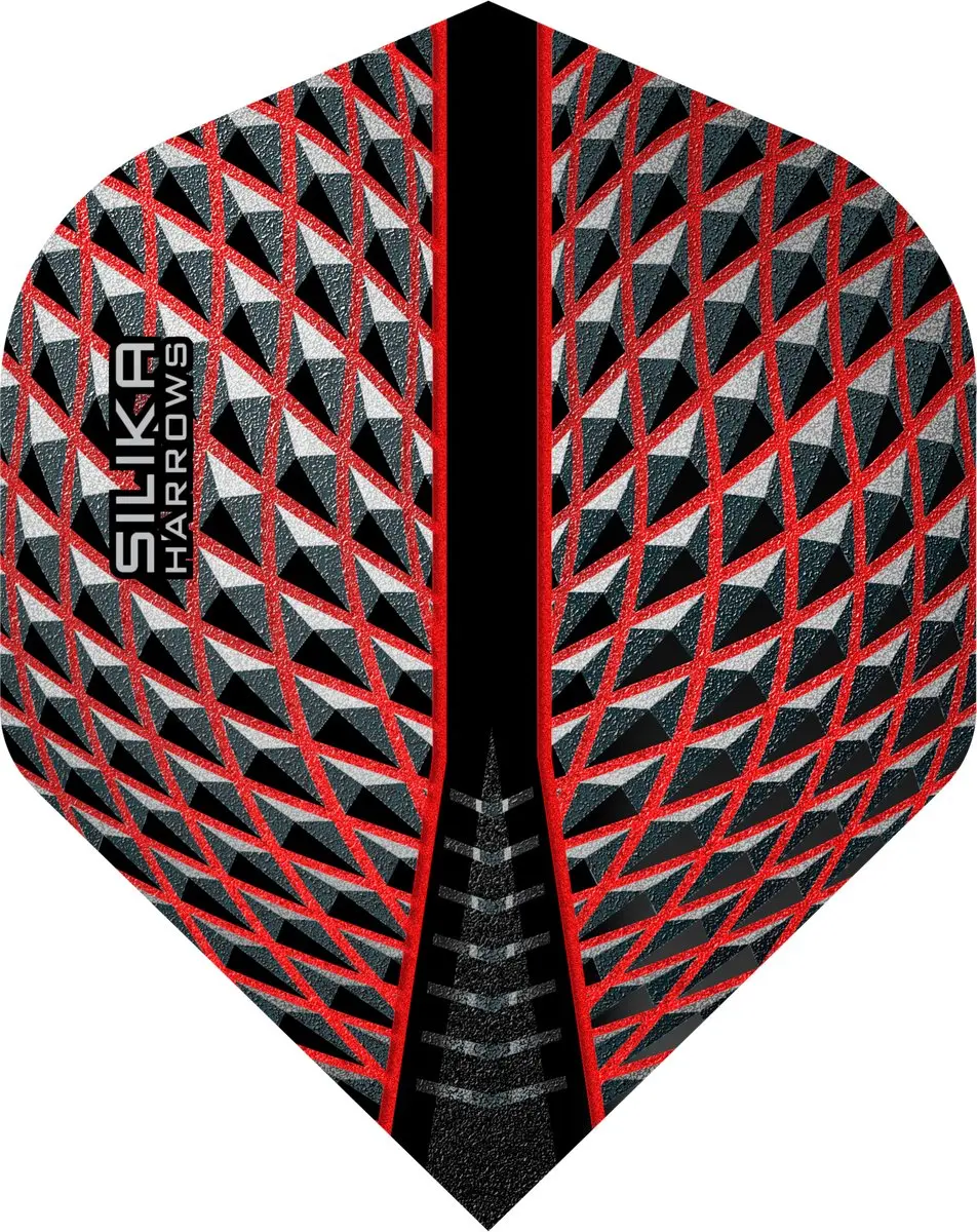Harrows Silika NO2 Red Tough Crystalline Coated Dart Flights 3 Stuks
