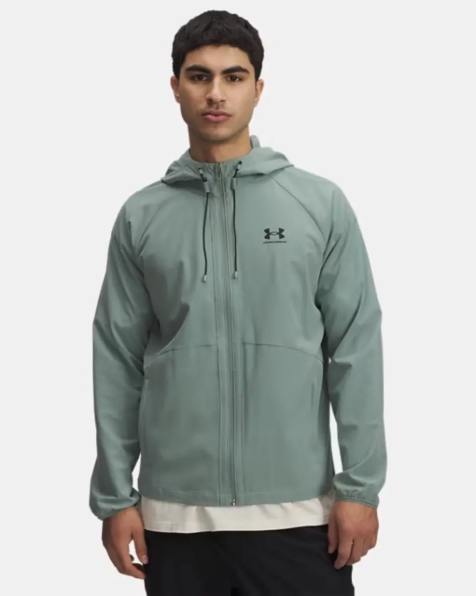 Under Armour Stretch Woven Windbreaker - Heren S - Groen