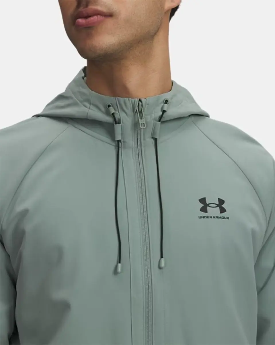 Under Armour Stretch Woven Windbreaker - Heren S - Groen