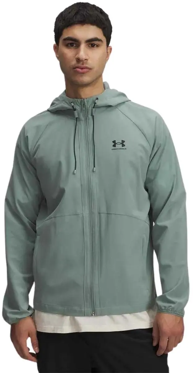 Under Armour Stretch Woven Windbreaker - Heren S - Groen