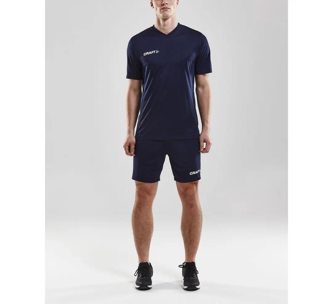 Craft Squad Solid SS Shirt Heren - XXL - Navy/Wit