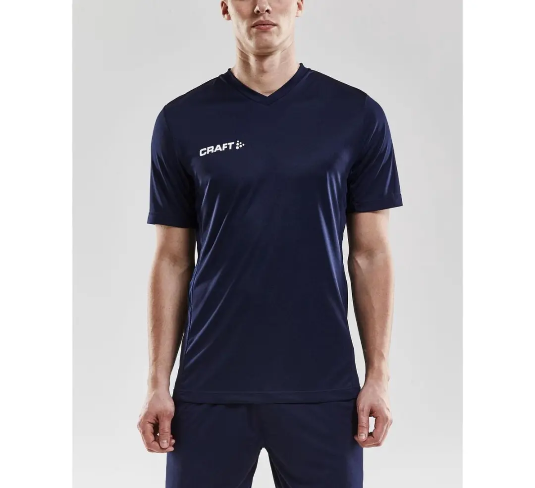 Craft Squad Solid SS Shirt Heren - XXL - Navy/Wit