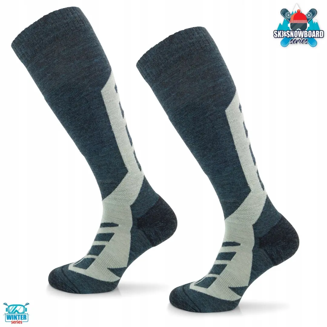 Comodo SKI4 Merino Sokken 43-46 - Donkergroen