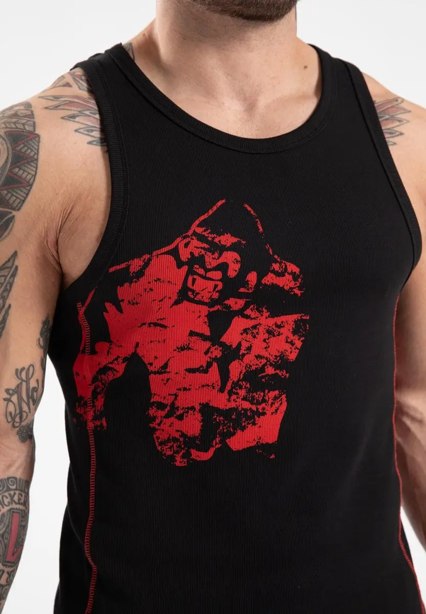 Gorilla Wear Monterey Tanktop - Zwart/Rood