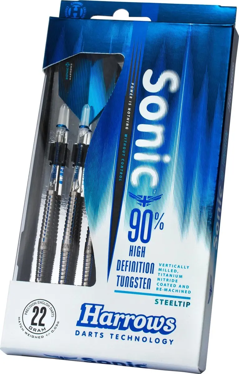 Harrows Sonic Steeltip 25g - Blauw/Wit
