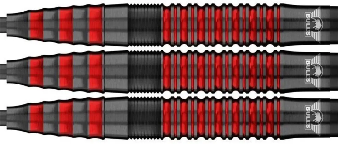 Bull's Florian Preis 90% Dartpijlen - 3 Stuks - Rood/Zwart