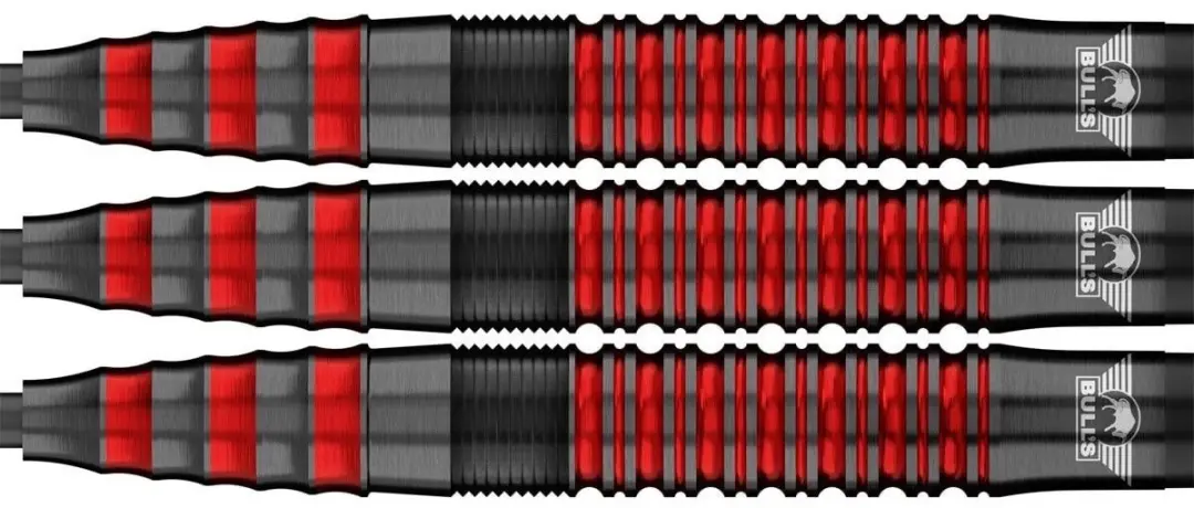 Bull's Florian Preis 90% Dartpijlen - 3 Stuks - Rood/Zwart