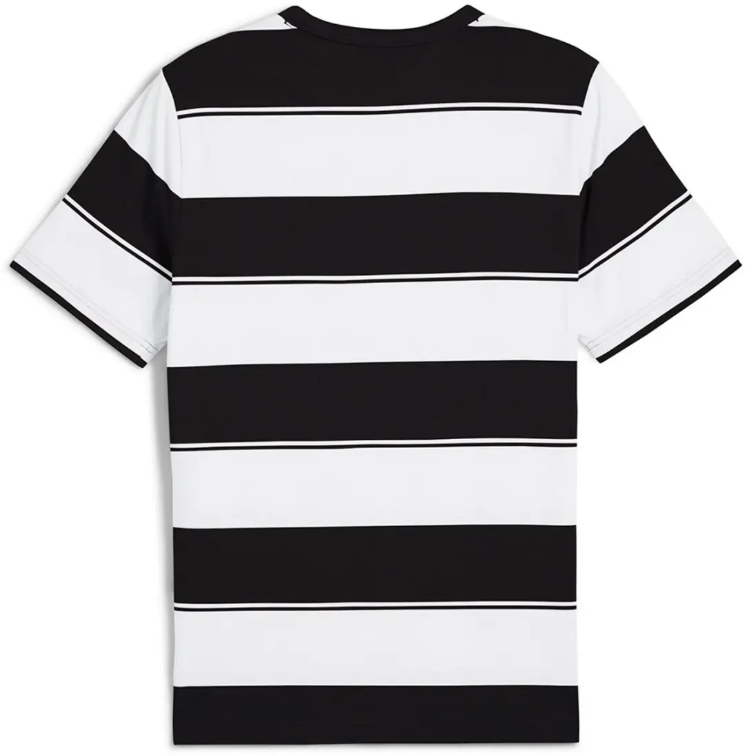 PUMA Class Stripe AOP T-shirt - L - Wit/Zwart