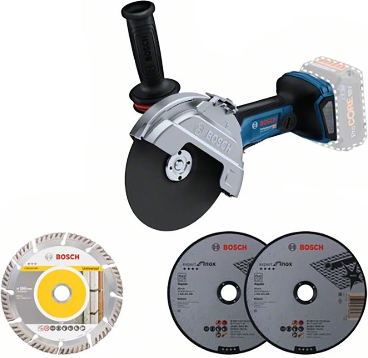 Bosch GWS 18V-180 PC Haakse Slijpmachine 06019H6E01 - afbeelding 4 van 6