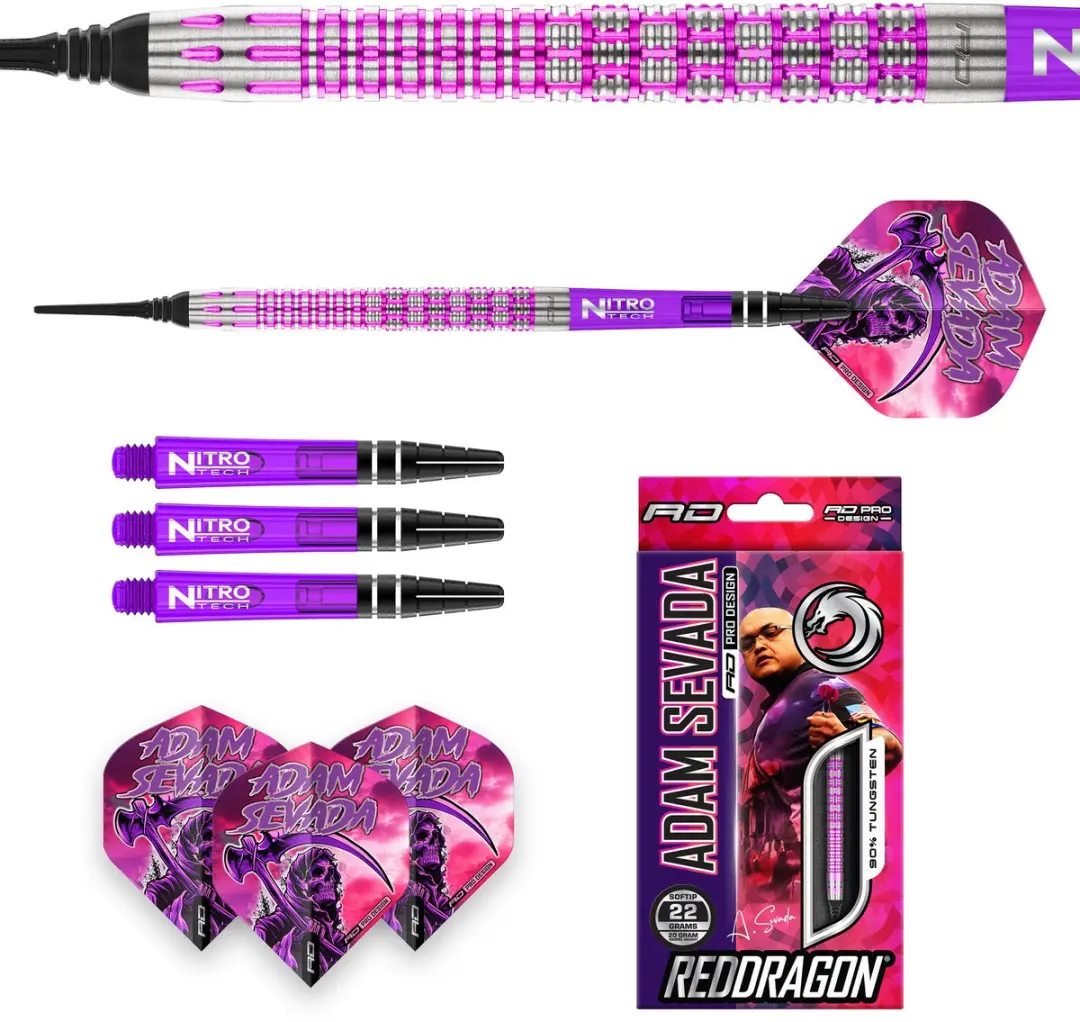 Red Dragon Adam Sevada 90% Darts - 3 Stuks