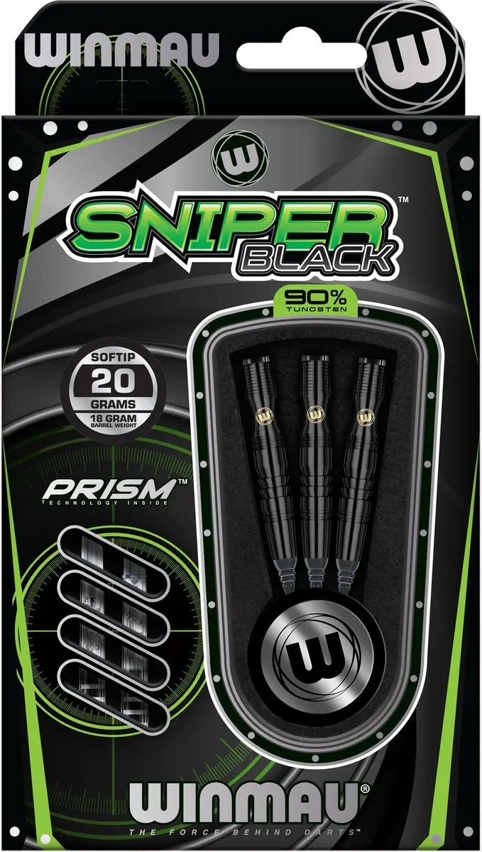 Winmau Sniper Black Soft Tip Darts - 3 Stuks - afbeelding 6 van 6