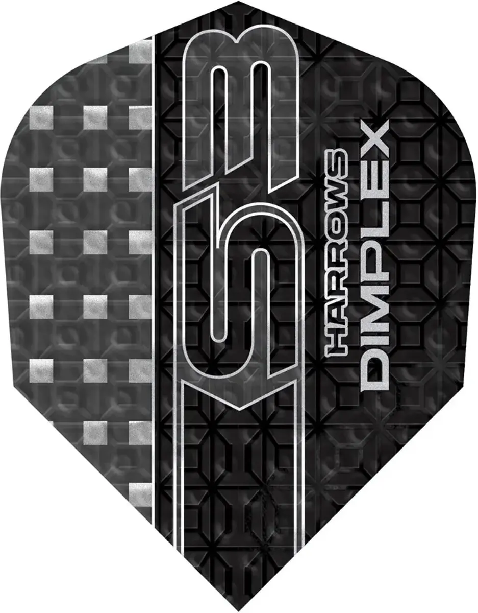 Harrows Dimplex S3 Black NO6 Dart Flights HF4200 - 3 Stuks