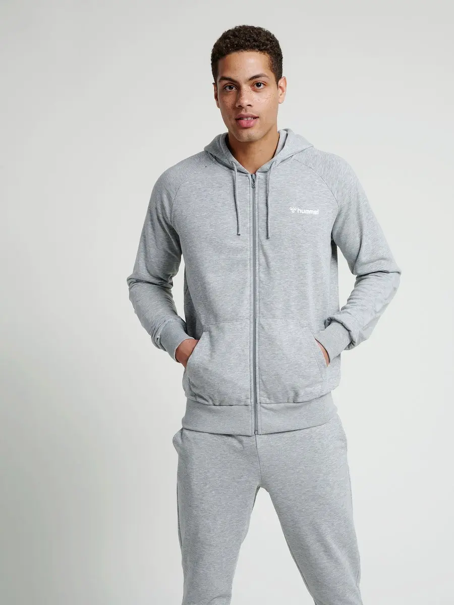 Hummel Hmlisam Zip Hoodie Trainingsjack - S - Grijs